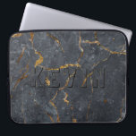 Capa Para Notebook Textura de mármore de luxo, preto e dourado<br><div class="desc">Impressão de imagem de mármore preto e ouro de luxo.</div>