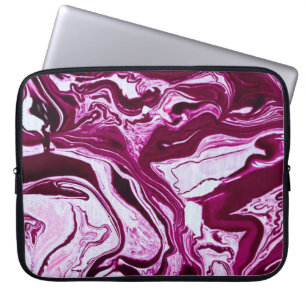 Capa Para Notebook Textura de mármore magenta: arte Abstrato de fluid