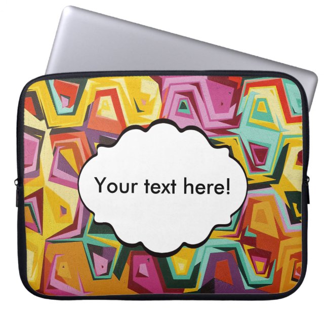 Capa Para Notebook Textura de orifícios coloridos (Frente)
