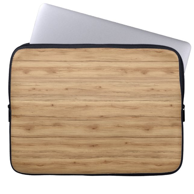 Capa Para Notebook Textura de Tábua de Carvalho Natural com Tons Quen (Frente)