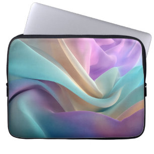 Capa Para Notebook Textura de Tecido Abstrato em Tons Pastéis