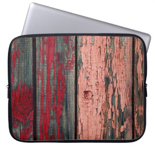 Capa Para Notebook Textura de vedação de madeira antiga pintada em ve