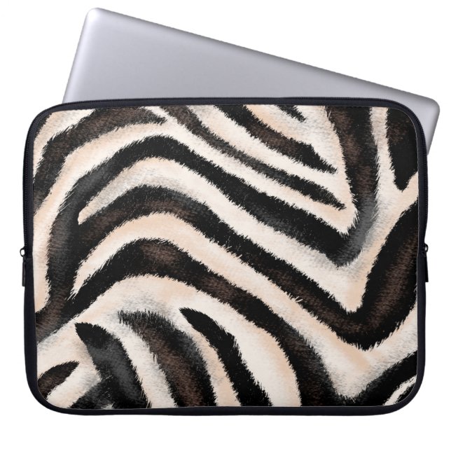 Capa Para Notebook Textura de zebra sem costura, impressão animal, (Frente)