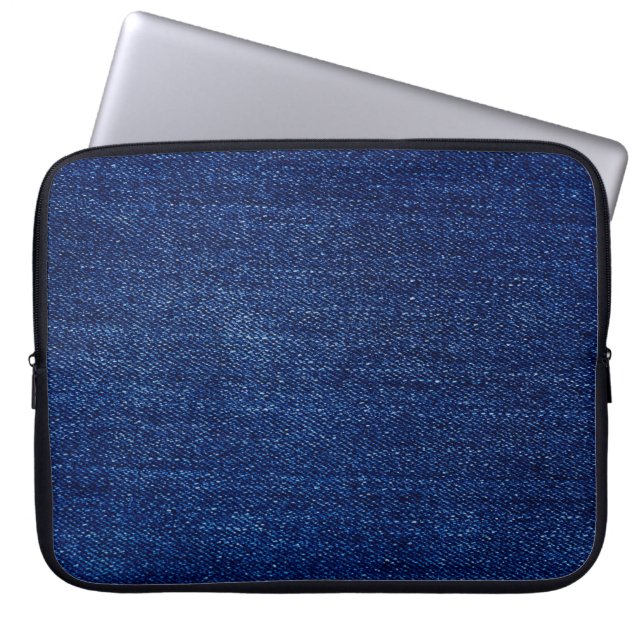 Capa Para Notebook Textura do fundo do tecido de jeans de Denim (Frente)