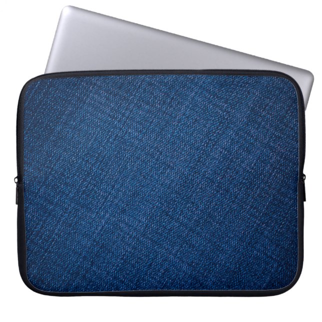 Capa Para Notebook Textura dos jeans denim do marinho (Frente)