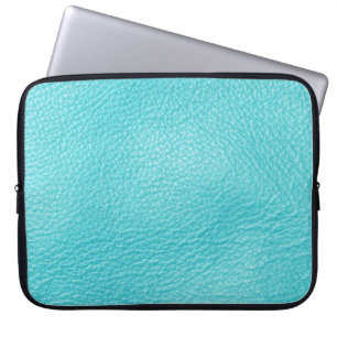 Capa Para Notebook Textura Elegante De Couro Turquesa