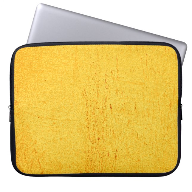 Capa Para Notebook Textura em ouro de fundo amarela (Frente)