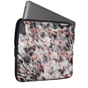 Capa Para Notebook Textura espumosa branca misturada em manchas verme