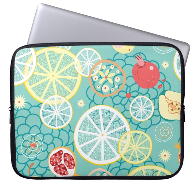 Capa Para Notebook Textura fruta, Fundo Vibrante. (Frente)