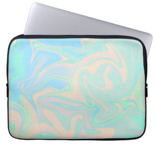 Capa Para Notebook Textura iridescente holográfica do falso líquido