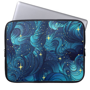 Capa Para Notebook Textura natural. Orna de rabo desenhado pela mão