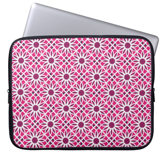 Capa Para Notebook Textura sem costura com ornamento geométrico arábi (Frente)