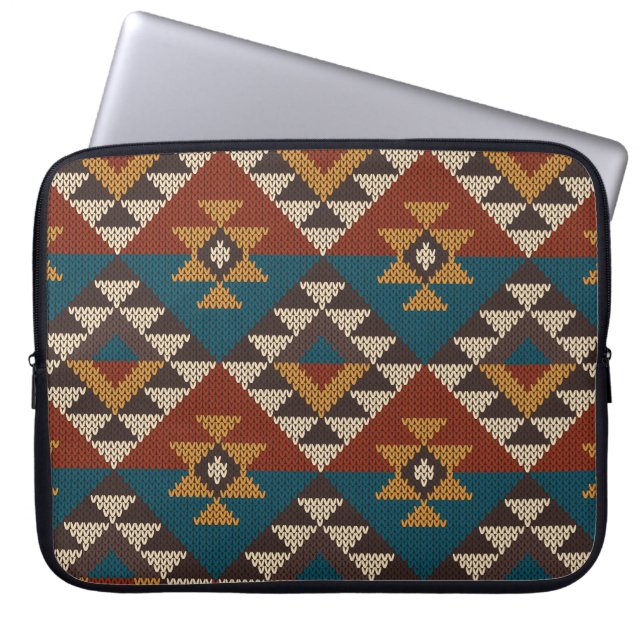 Capa Para Notebook Textura Tribal Da Lã Aztec. (Frente)