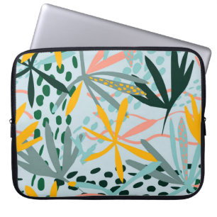 Capa Para Notebook Textura tropical sem costura com palmeiras, raster