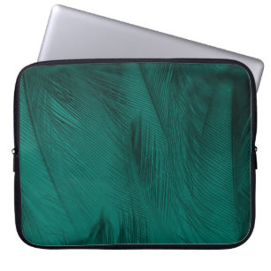 Capa Para Notebook Textura verde escura da pena de vindima