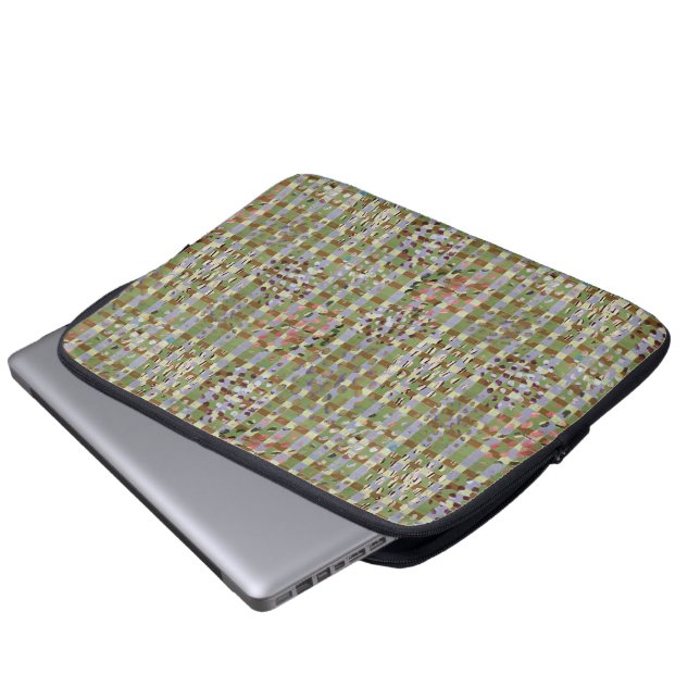 Capa Para Notebook Textured Pointillism Grid Pattern Artwork (Frente Inferior)