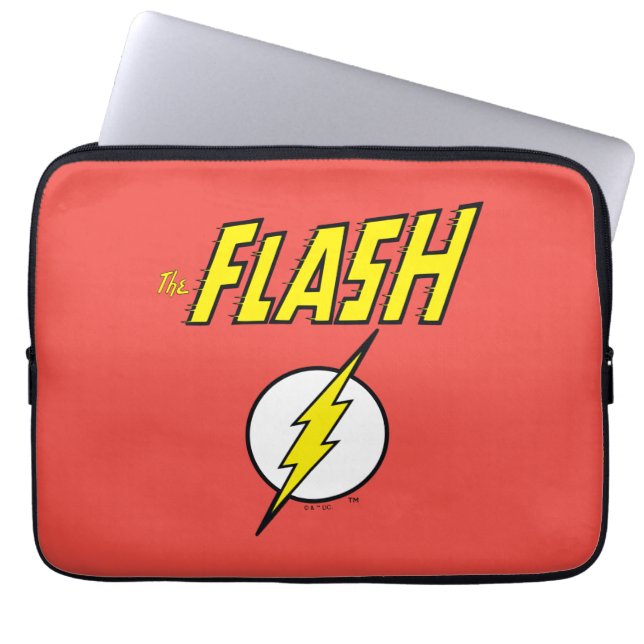 Capa Para Notebook The Flash Name & Lightning Bolt Logo (Frente)