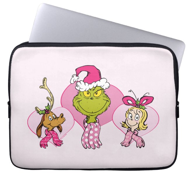 Capa Para Notebook The Grinch Crew in Pink Valentine's Portrait (Frente)