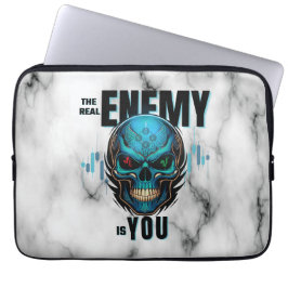 Capa Para Notebook The Real Enemy Is You – Black Marble Trader