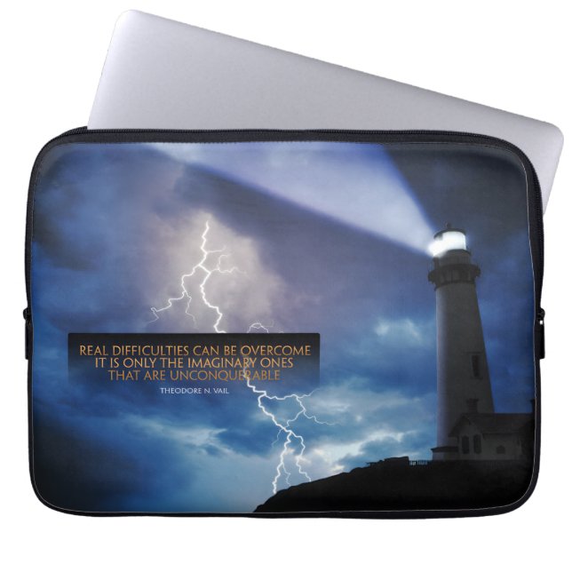 Capa Para Notebook Theodore N. Vail Inspirational Cote "Superação" (Frente)