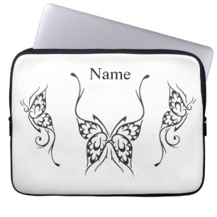 Capa Para Notebook Thunder_Cove da Tatuagem de Borboleta Estilizada