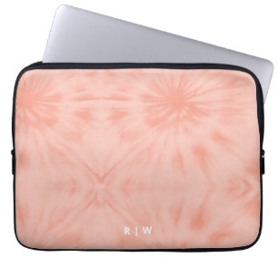 Capa Para Notebook Tia Dye   Coral Cor-de-rosa moderno Pastel