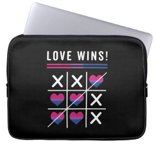 Capa Para Notebook Tic Tac Toe Love ganha orgulho bissexual LGBTQ