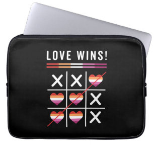 Capa Para Notebook Tic Tac Toe Love ganha orgulho lésbico LGBTQ
