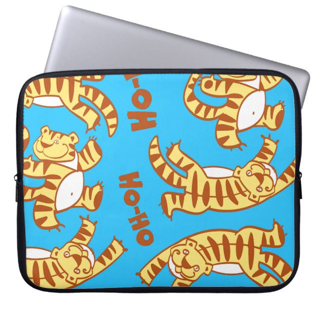 Capa Para Notebook Tiger Cubs Cartoon: Engraçado Sem Olho. (Frente)
