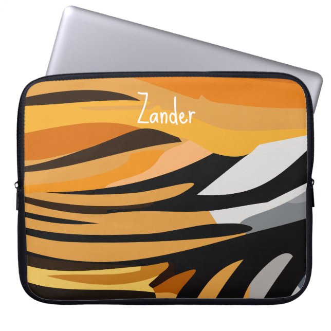 Capa Para Notebook "Tiger Pelt" Personalizável (Frente)