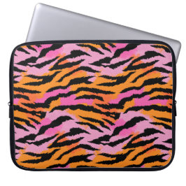 Capa Para Notebook Tiger Stripes Animal Imprimir Grelha Menina Colori