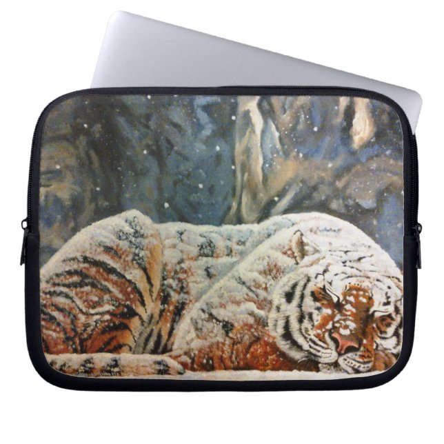 Capa Para Notebook Tigre do sono 10" caixa do laptop (Frente)