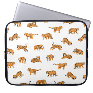Capa Para Notebook Tigre japonês - mão de vintage sem costura