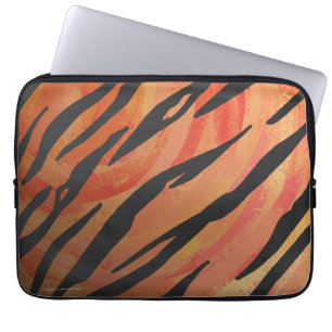 Capa Para Notebook Tigre Laranja quente e impressão preta