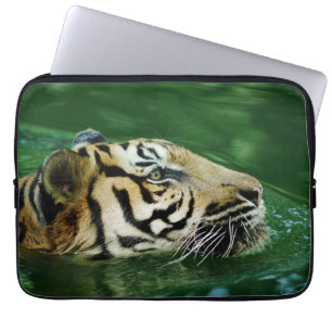 Capa Para Notebook Tigre Malaio Natação Foto de Perfil