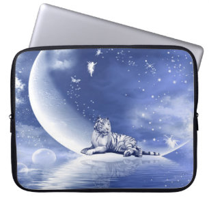 Capa Para Notebook Tigre na lua