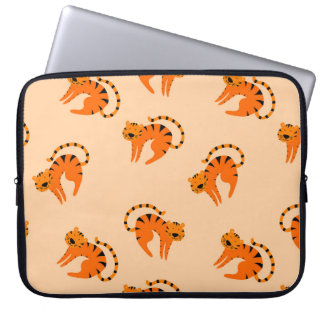 Capa Para Notebook Tigres de Cartoon: Impressão de Vintage para Crian