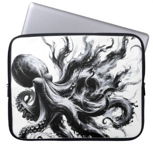 Capa Para Notebook Tinta Abstrata Fluido Polvo Kraken