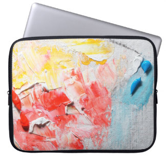 Capa Para Notebook tinta colorida a óleo em tinta de canvas, pincel,d