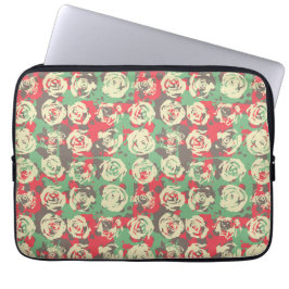 Capa Para Notebook Tinta e Rosas Harmonia - Padrão Sem Costura