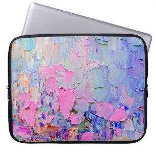 Capa Para Notebook Tinta em relevo expressa na canvas, criada com