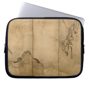 Capa Para Notebook Tinta japonesa em papel Gibbons Primados e Paisage