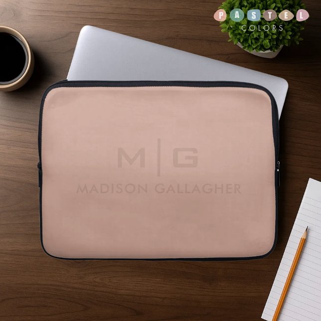 Capa Para Notebook Tinta Terracota Rosa Vermelho Cor Luz Suave Sólida (Solid Soft Light Paste Terracotta Pink Red Color Laptop Sleeve
)