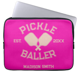 Capa Para Notebook Tipografia Colegial de Pickleball em Picles