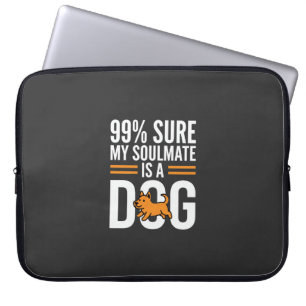 Capa Para Notebook Tipografia de Cachorro Parceiro Divertido Amante d