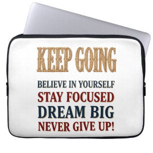 Capa Para Notebook Tipografia Motivacional Vintage Continue Avançando