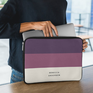 Capa Para Notebook Tiras de Coloração Roxo Modernas