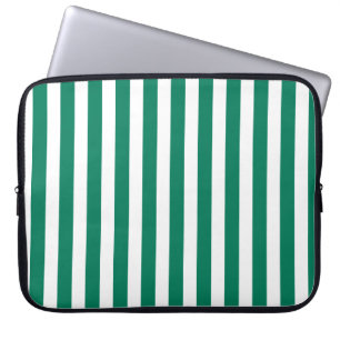 Capa Para Notebook Tiras de doces verdes e brancas da floresta