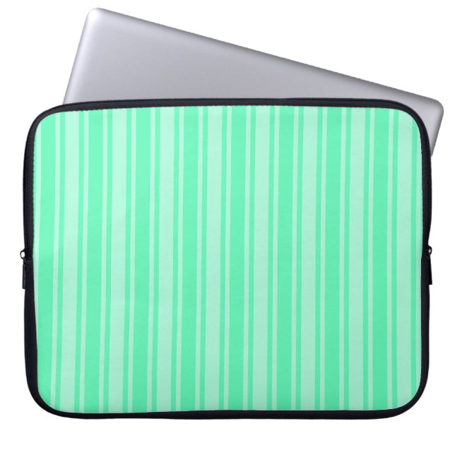 Capa Para Notebook Tiras de doces verdes para casas (Frente)