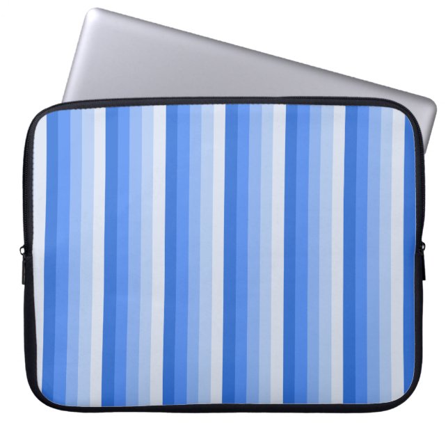 Capa Para Notebook Tiras de sombra azuis (Frente)